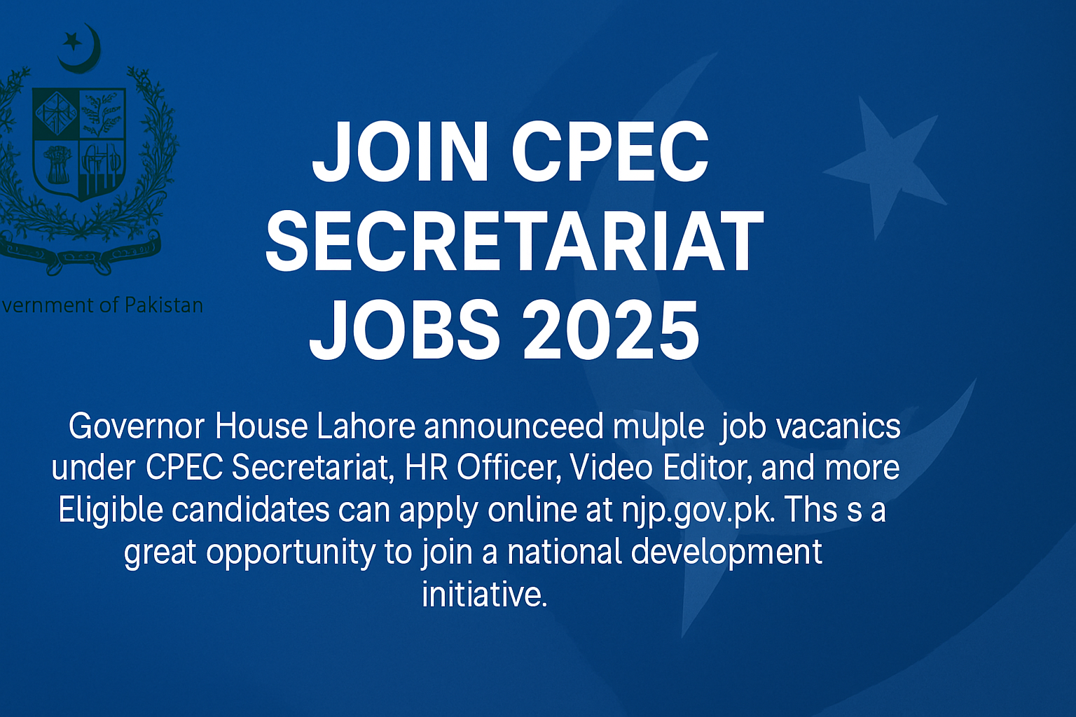 Government of Pakistan Announces CPEC Secretariat Jobs 2025