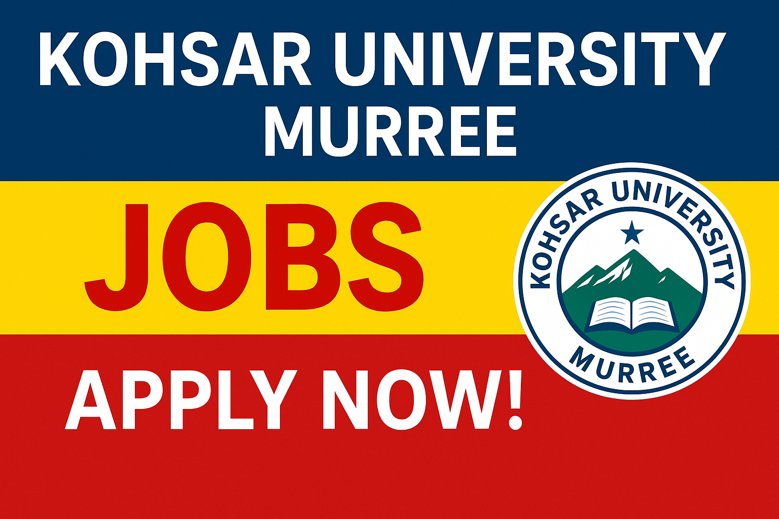 Kohsar University Murree Jobs 2025